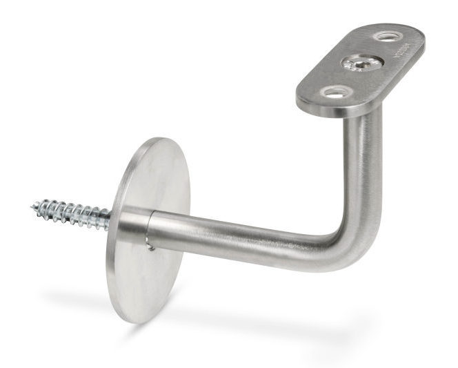 HDLH-Typ-02-1-Punkt-gerade-Auflage-A2 Support de main courante 02 avec filetage, patin de fixation droit