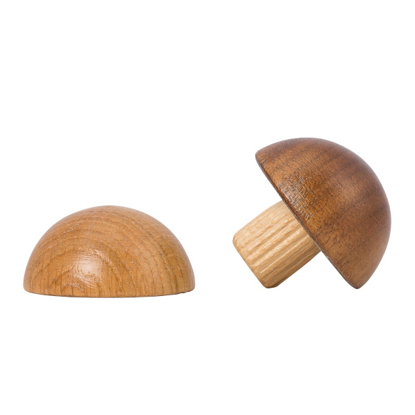 4 Embouts En Bois Brut Style Romain – Boule Ronde 6,8x4,9 Cm – Pour Meubles, Tête De Lit, Poteaux, Projets DIY – Bois Naturel à Peindre/sculpter - 2