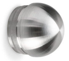 Embout de finition en inox - 42 mm - Demi-sphère