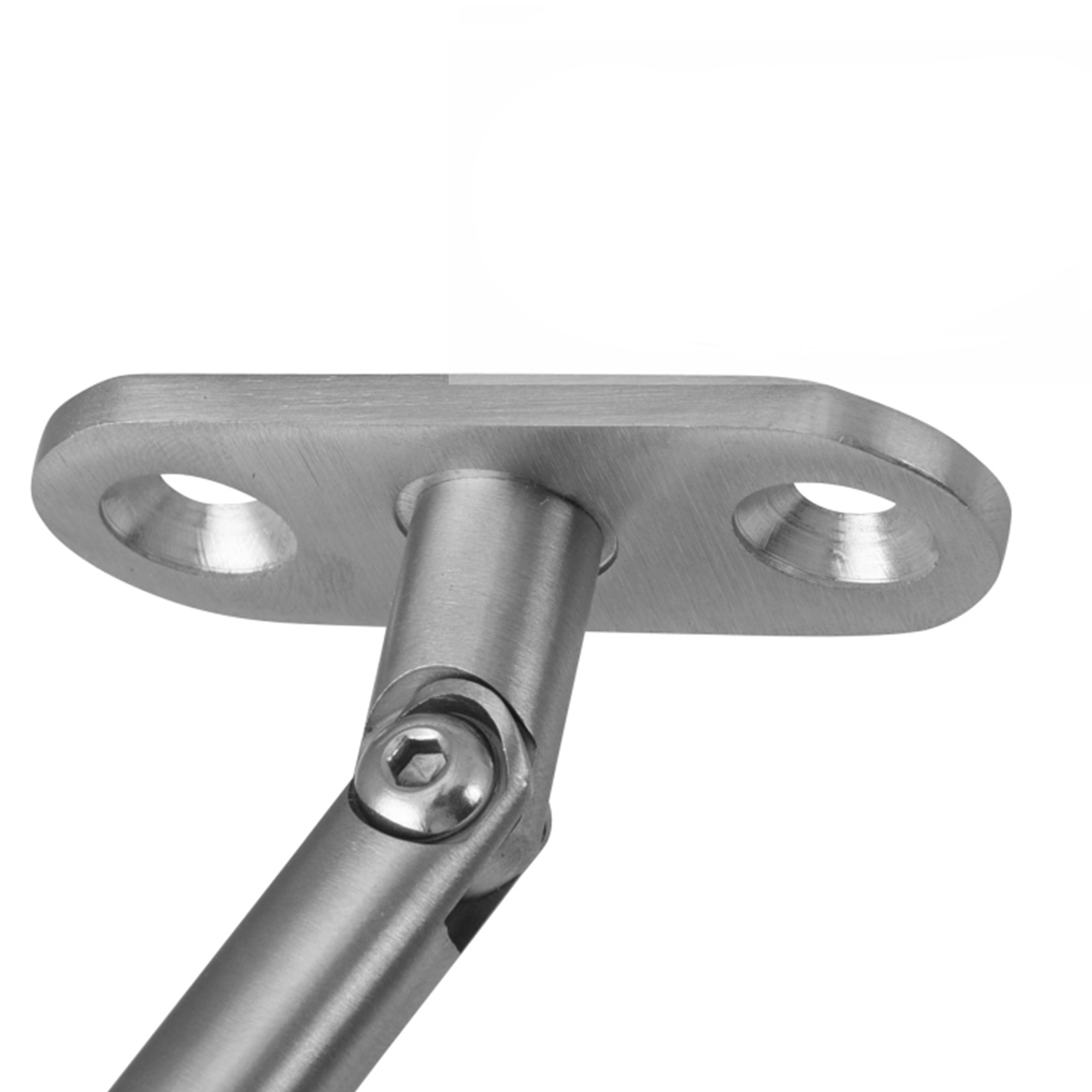 Support de main courante 04 Acier inoxydable, patin de fixation réglable