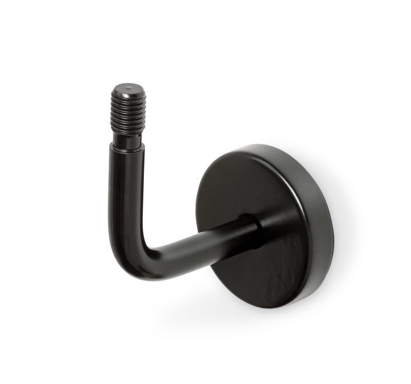 HDLH-Typ-01-schwarz Support de main courante 01 noir avec filetage