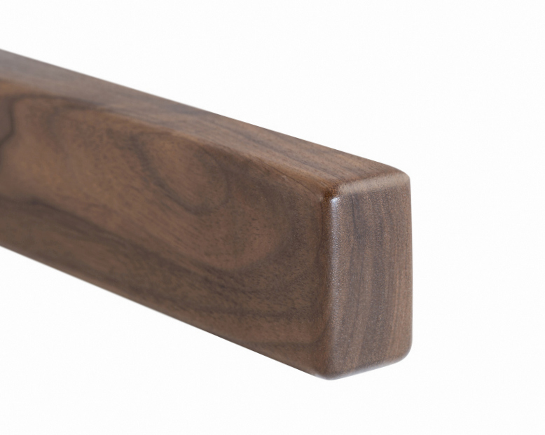 Main courante bois Noyer - rectangulaire 30 x 50 mm