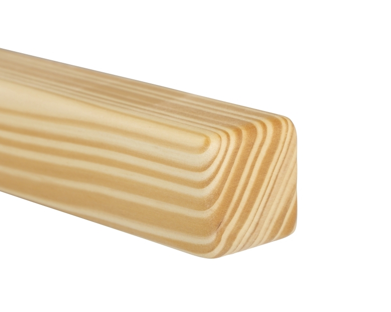 Main courante carrée en pin 45 x 45 mm  Main courante carrée en pin 45 x 45 mm