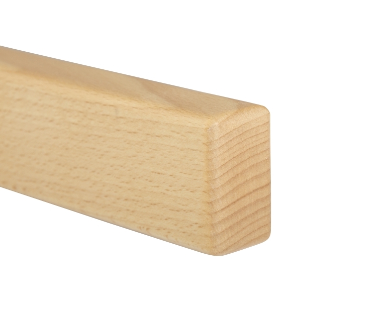 Main courante bois Hêtre - rectangulaire 30 x 50 mm