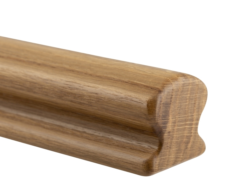 Main courante bois Chêne blanc Eur. - Omega 55 x 50 mm