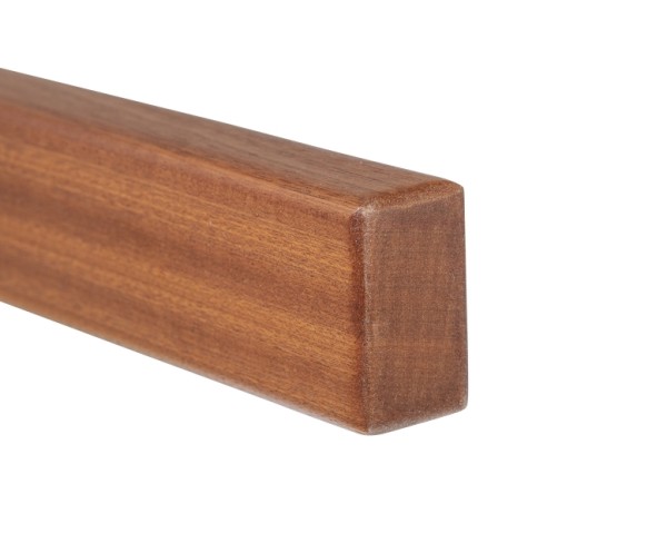 Main courante bois Acajou - rectangulaire 30 x 50 mm